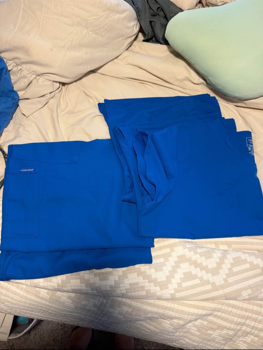 2 Cherokee Royal Blue Scrub sets